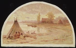 La maison Kinzie, près de Fort Dearborn, Chicago, Illinois